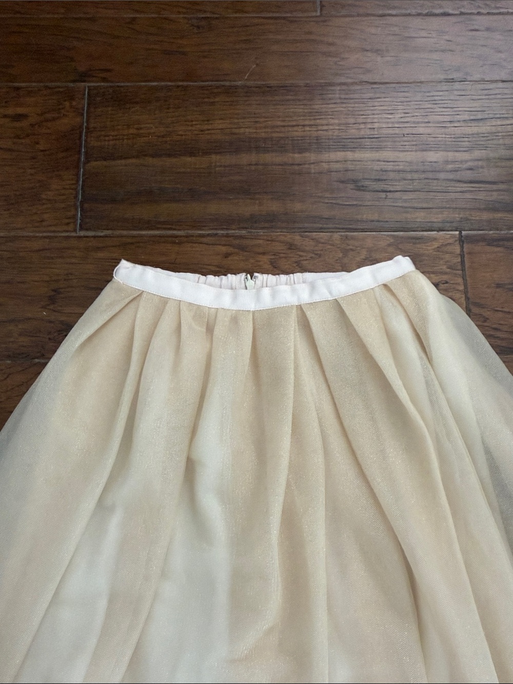 J. Crew Cream A-Line Tulle Midi Skirt - Picture 3 of 6